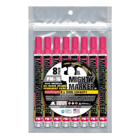 Mighty Marker PM-16 Bullet Tip, Pink Color Family, 8PK 81016